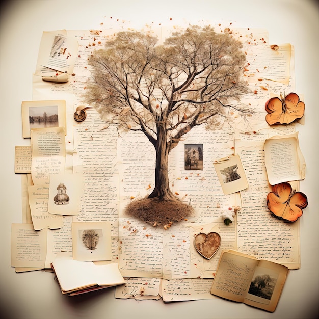 Foto um livro com uma árvore em cima e as palavras árvore na parte de baixo