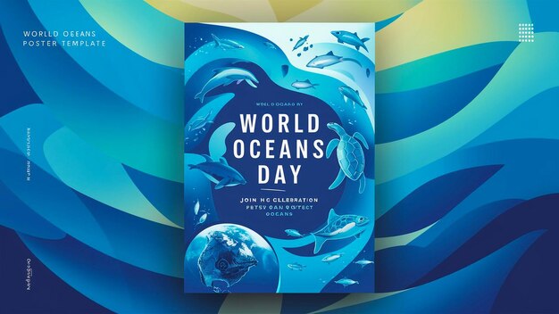 Foto um livro intitulado dia mundial dos oceanos