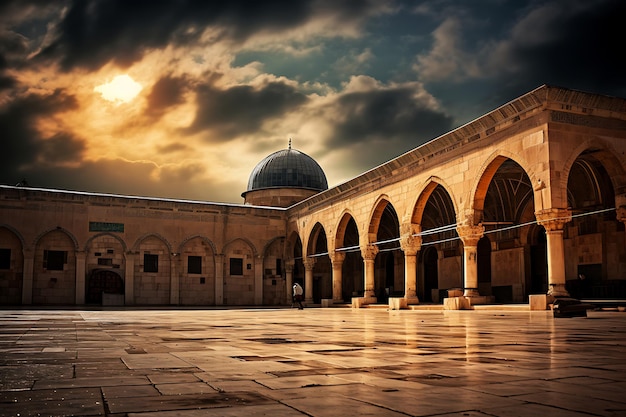 Um local de culto e maravilha mesquita alaqsa