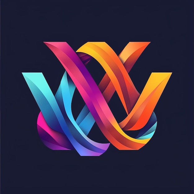 Foto um logotipo colorido com as letras x nele