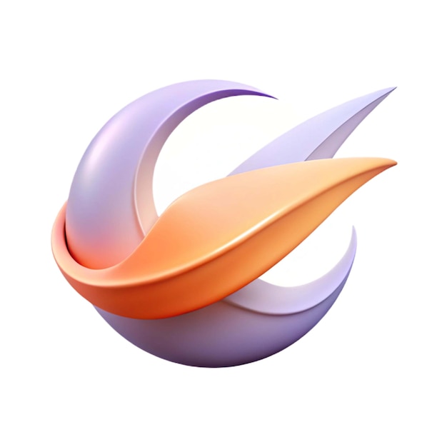 um logotipo colorido com uma flecha curva apontando para a direita