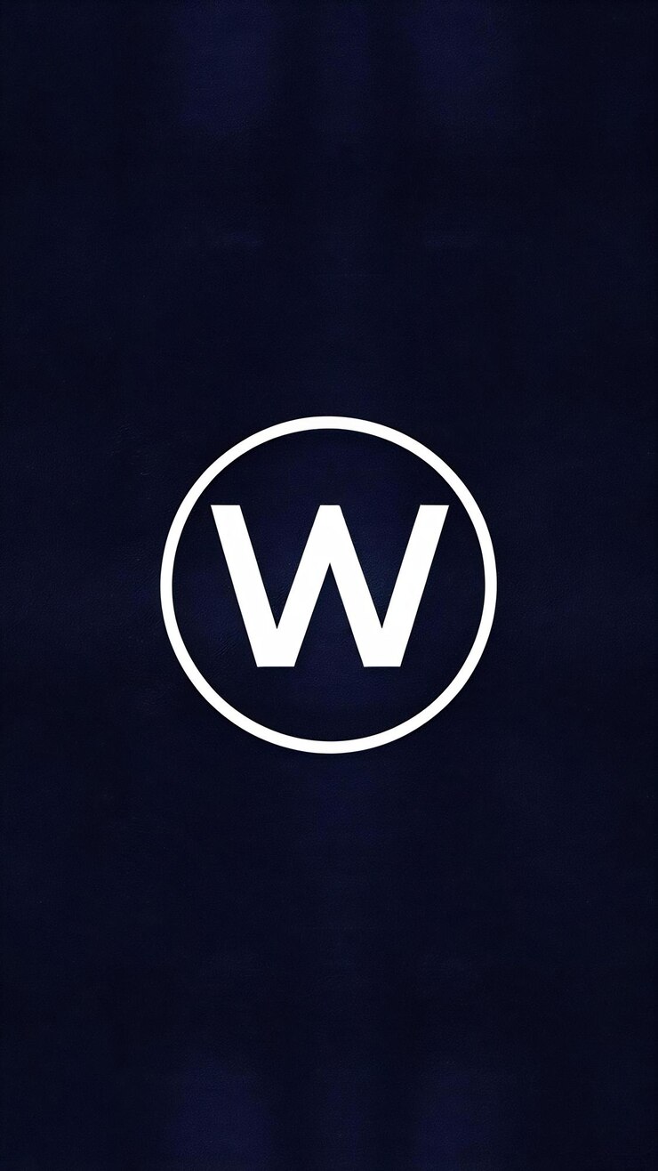 Foto um logotipo da letra w com um círculo e a letra w nele