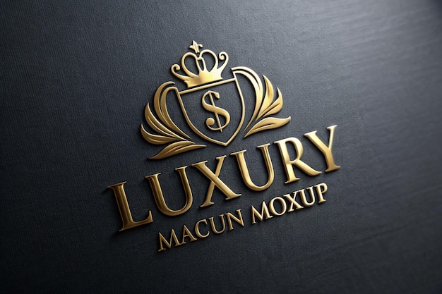 um logotipo de coroa de ouro para uma marca de luxo