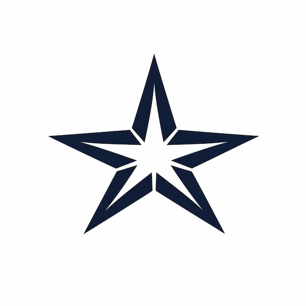 um logotipo de estrela azul em um fundo branco