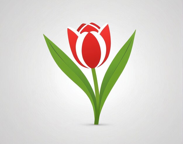 Foto um logotipo de flor de tulipa