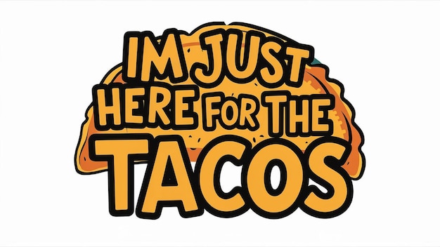 Foto um logotipo de taco que diz apenas o taco para o taco