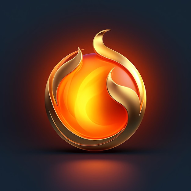 Foto um logotipo de uma bola de fogo