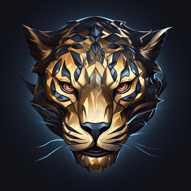 Um logotipo de uma cabeça de jaguar IA gerativa