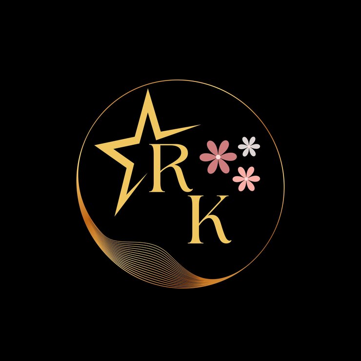 Foto um logotipo dourado e preto com as letras k e a palavra a escritas nele