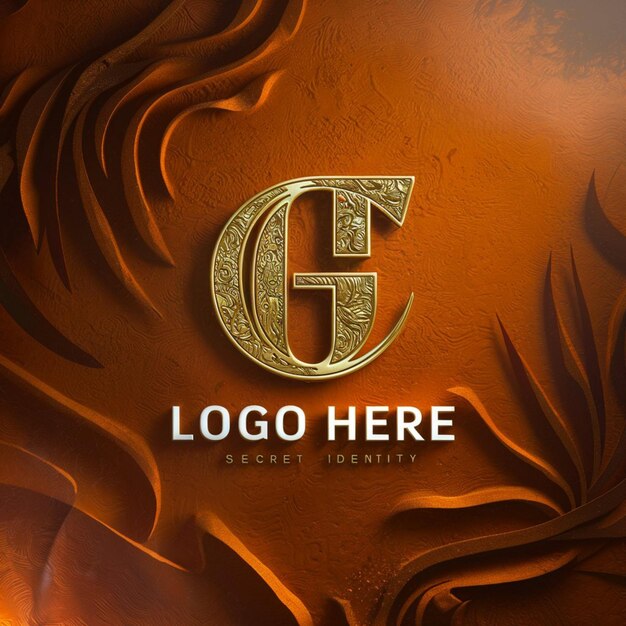 Foto um logotipo para o logotipo da empresa sobre um fundo castanho