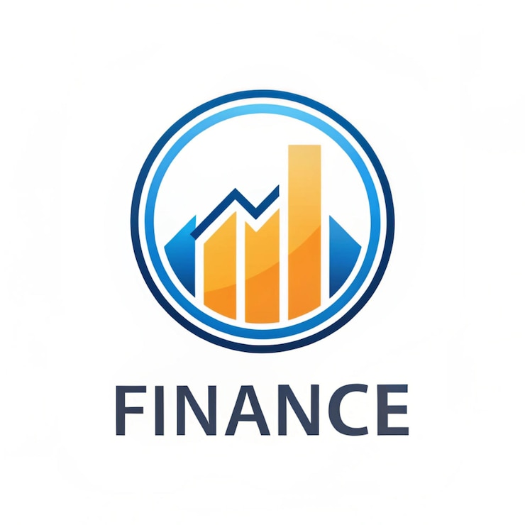 Foto um logotipo para serviços financeiros com um gráfico no meio
