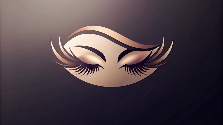 Foto um logotipo para um salão de beleza com olhos e pestanas