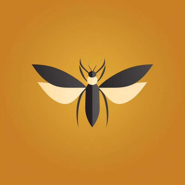 um logotipo para uma borboleta que tem uma cabeça