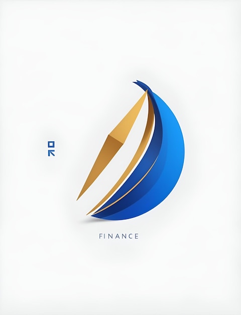 Foto um logotipo para uma empresa que diz financeiro em azul e dourado