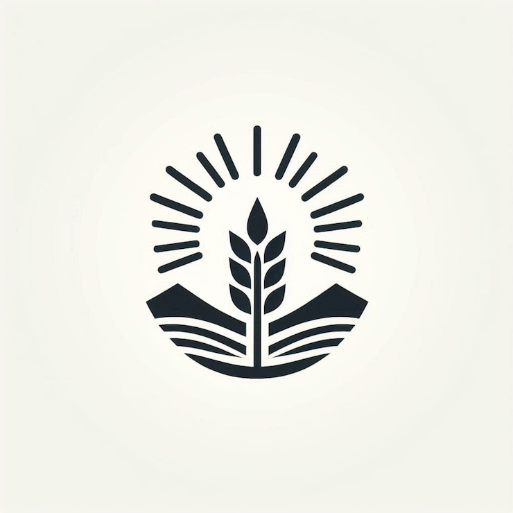 Foto um logotipo preto e branco com uma árvore nele
