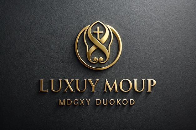 Um logotipo preto e dourado para um negócio chamado "luxury quot"
