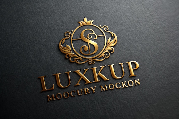 um logotipo preto e dourado para uma boutique de luxo
