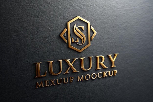 um logotipo preto e dourado para uma marca de luxo