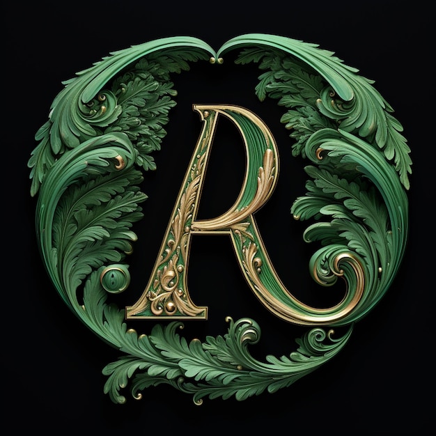 Um logotipo verde real