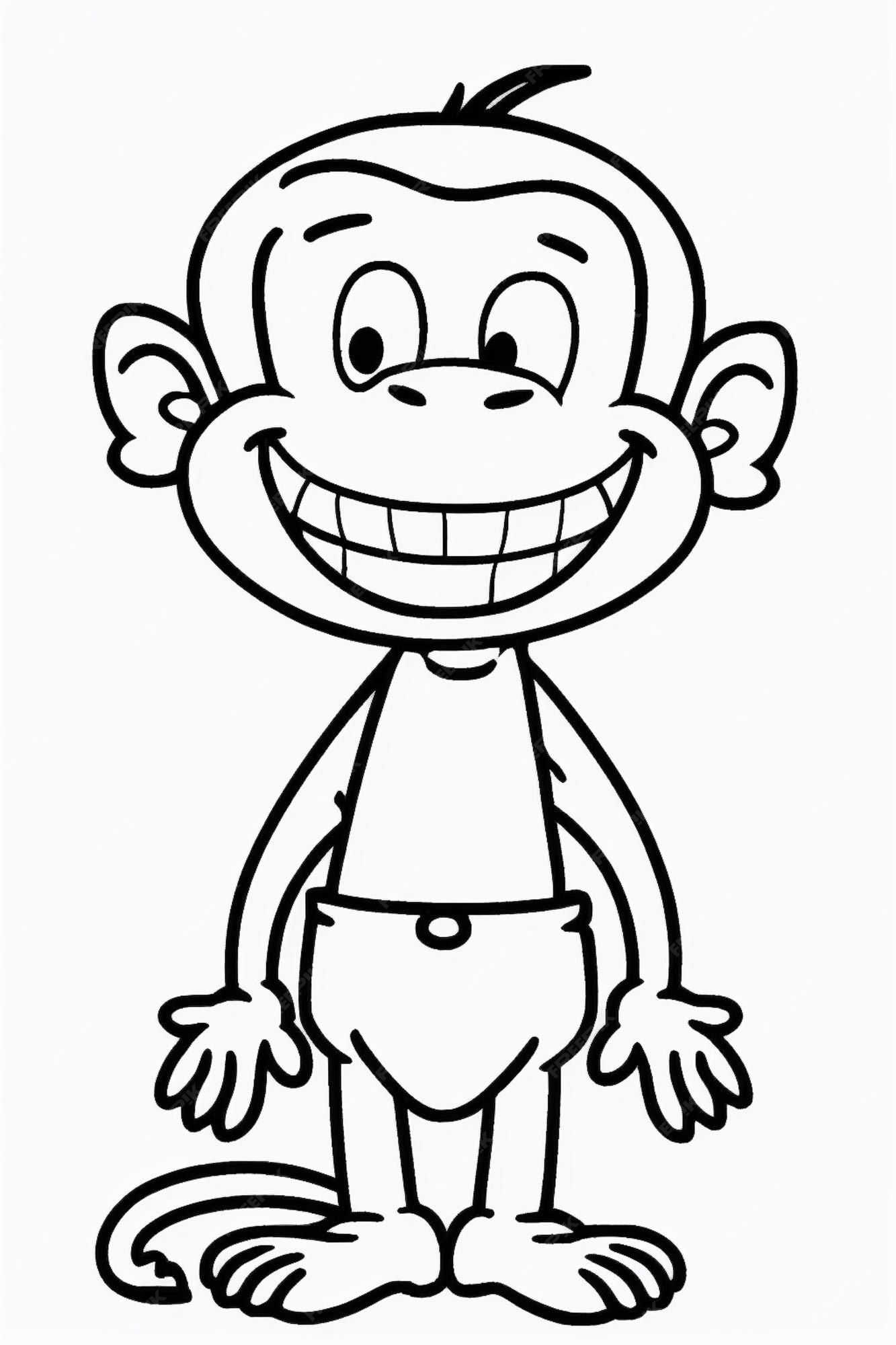 L Animação O Macaco Brincalhão : Um Desenho Animado Com Um Sorriso Super  Feliz E Um Detalhe Refinado Ilustração Stock - Ilustração de caracterizar,  macaco: 276265002