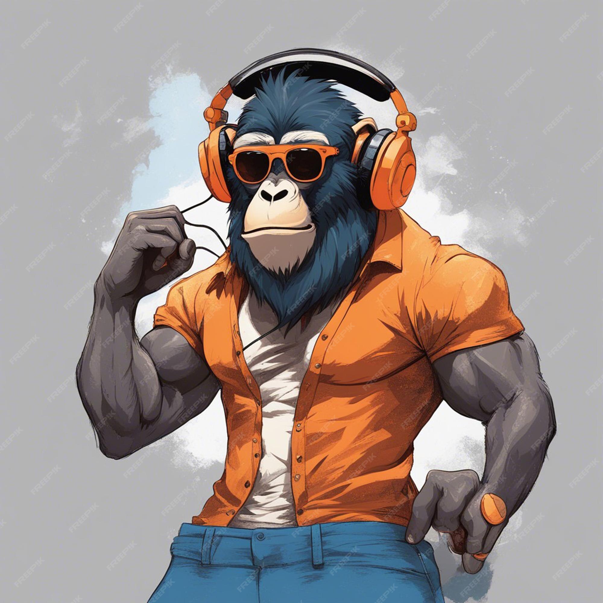 Design PNG E SVG De Desenho De Macaco Para Camisetas