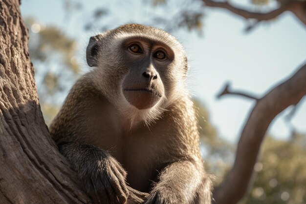 Um macaco senta-se em uma árvore na austrália generative ai