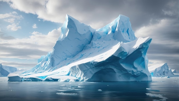 Um majestoso iceberg de beleza cativante em meio às maravilhas da Antártida