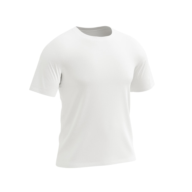 Um manequim invisível com uma camisa em branco isolado em um fundo branco