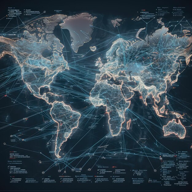 Um mapa do mundo com as palavras 'mapa do mundo'