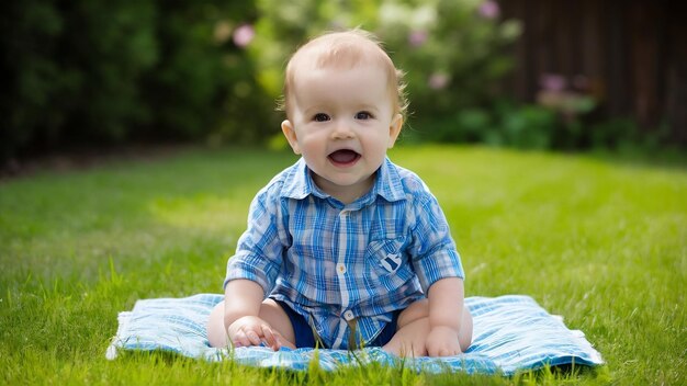 Foto um menino bonito com constipação.