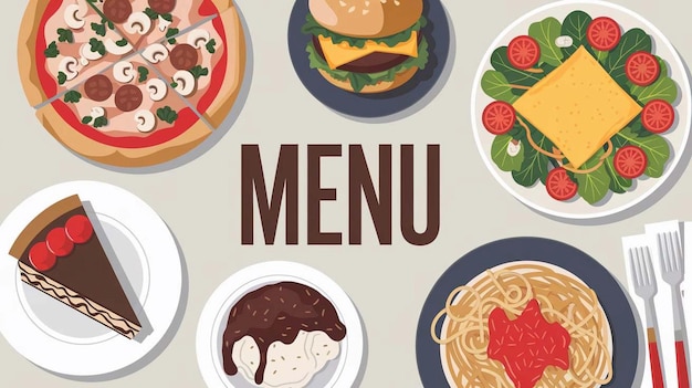 um menu com a palavra menu nele