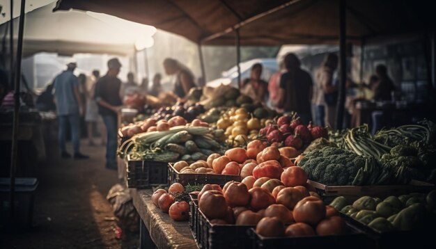 Foto um mercado com muitos produtos