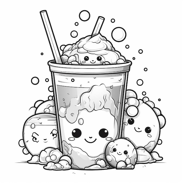 Desenhos de Milk-shake para colorir - Bora Colorir