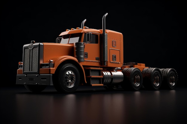 Foto um modelo de caminhão com a palavra peterbilt na lateral.