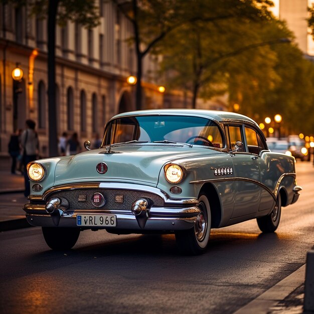 Um modelo de carro vintage clássico