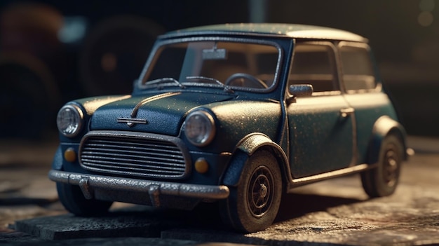 Um modelo de um carro do filme mini cooper