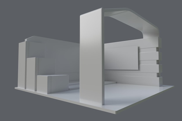 Um modelo de uma casa com uma parede branca e uma pequena mesa com uma placa que diz 'a casa está nela'