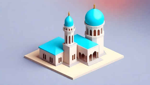 um modelo de uma mesquita feito por uma empresa chamada uma cidade