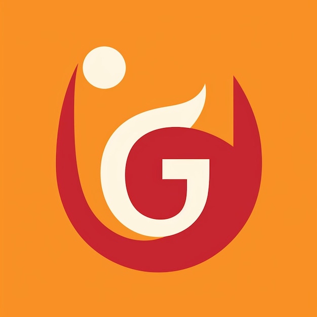 Foto um monograma do desenho do logotipo da letra g