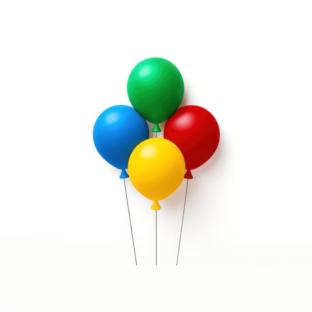 Um monte de balões coloridos com um que diz "colorido" no topo.