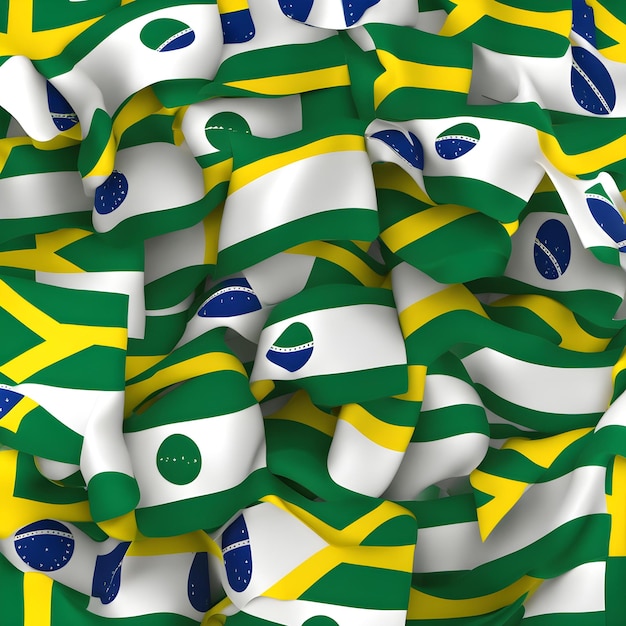 um monte de bandeiras verdes e brancas com as palavras bandeiras sobre eles