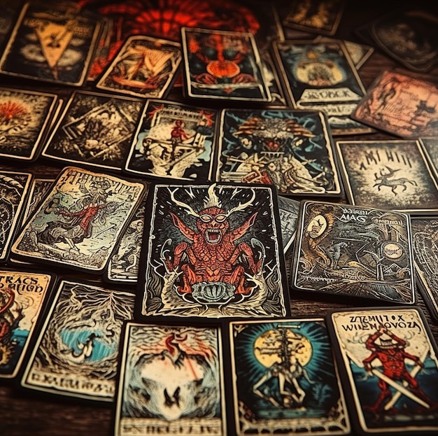 um monte de cartas com uma que diz "coringa"