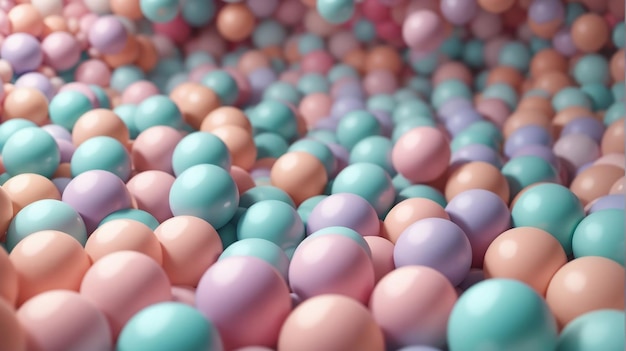 um monte de ovos coloridos estão em uma pilha de ovos