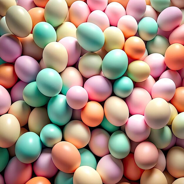 Um monte de ovos pastel coloridos fundo para bandeiras web