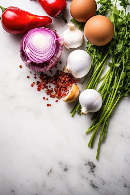 Foto um monte de vegetais, incluindo cebolas cenouras alho e alho