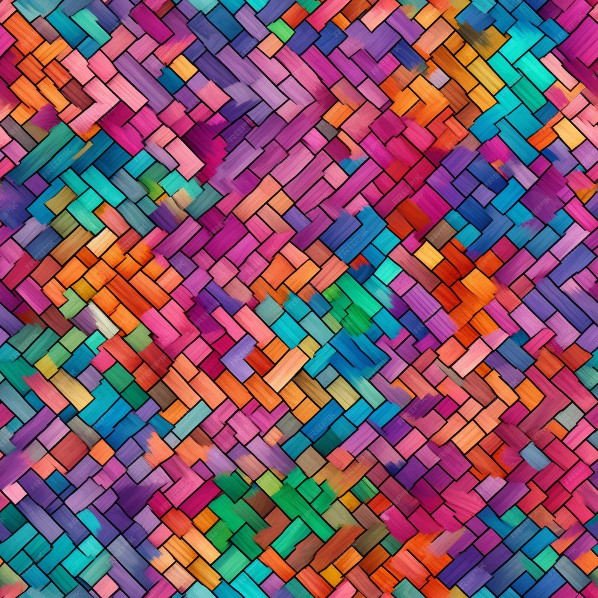 Fundo Quadrado De Cores. Mosaico Abstrato De Xadrez Colorido. Fundo Com  Cores Tijolos. Arte Da Textura Colorida. Criatividade Ilustração do Vetor -  Ilustração de moderno, conceito: 235805459