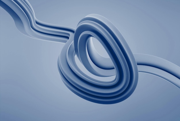 Foto um número azul na forma de uma espiral.