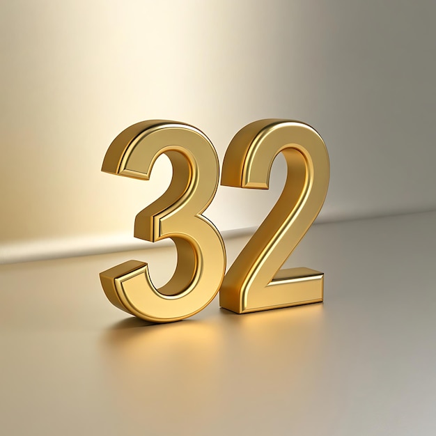 um número de ouro 2 está em uma mesa