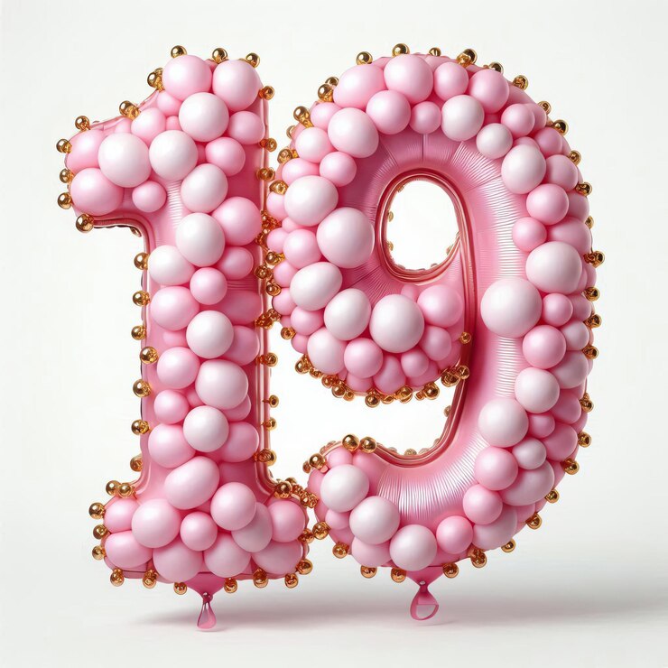 Foto um número rosa 6 com um número rosa 6 no meio.