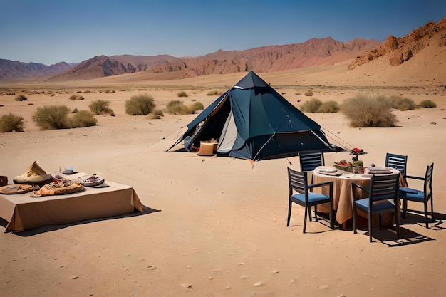 um oásis escondido no deserto onde uma tribo nômade